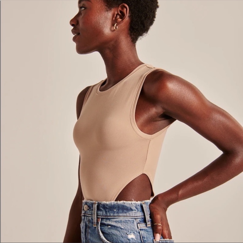 abercrombie soft a&f collection nude highleg body suit